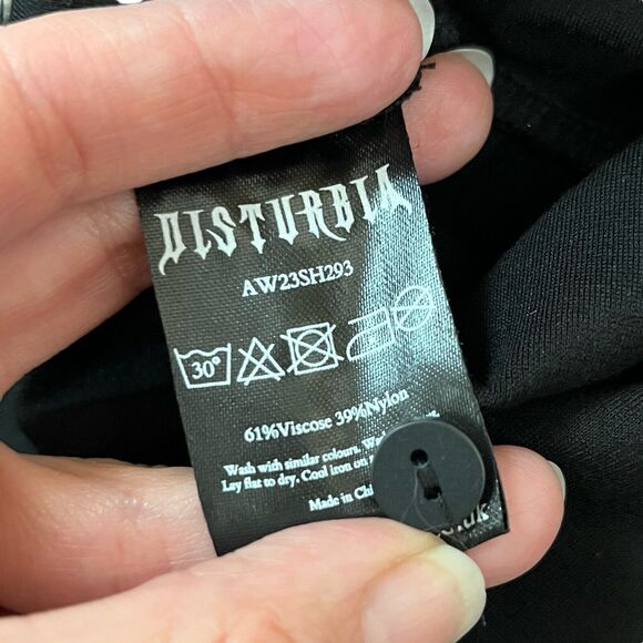 Disturbia 🖤 Esoteria Underbust Crop Top Tattoo Print - Picture 7 of 7